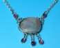 sterling silver necklace with Roman Glass