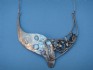 sterling silver necklace with Roman Glass