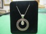 sterling silver necklace with Roman Glass