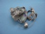 sterling silver pins with Roman Glass