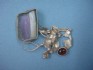 sterling silver pins with Roman Glass