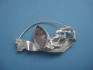 sterling silver pins with Roman Glass
