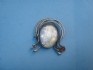 sterling silver pins with Roman Glass