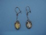 sterling silver earring  with Roman Glass
