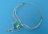 sterling silver necklace combined with abalonuy