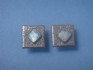 sterling silver earring  with Roman Glass