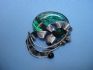 sterling silver pin combined with abalonuy