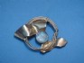 sterling silver pin combined 24 K dipt