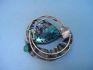 sterling silver pin combined with abalonuy