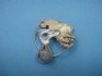 sterling silver pin combined 24 K dipt