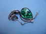 sterling silver pin combined with abalonuy
