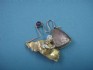 sterling silver pin combined 24 K dipt