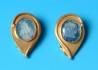 sterling silver earring combined 24 K dipt