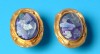 sterling silver earring combined 24 K dipt