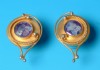 sterling silver earring combined 24 K dipt