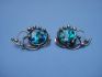sterling silver earring combined with abalonuy