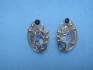 sterling silver earring combined 24 K dipt