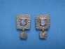 sterling silver earring combined 24 K dipt