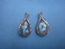 sterling silver earring combined 24 K dipt