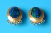 sterling silver earring combined 24 K dipt