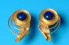 sterling silver earring combined 24 K dipt