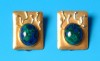 sterling silver earring combined 24 K dipt