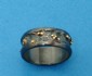 Titanium ring combined 14 K gold