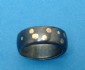 Titanium ring combined 14 K gold