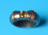 Titanium ring combined 14 K gold