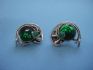 sterling silver earring combined with abalonuy