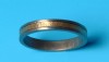 Titanium ring combined 14 K gold