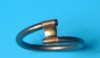 Titanium ring combined 14 K gold