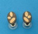 Titanium earring combined 14 K gold