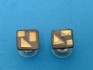 Titanium earring combined 14 K gold