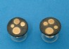 Titanium earring combined 14 K gold