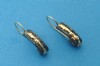 Titanium earring combined 14 K gold
