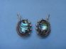 sterling silver earring combined with abalonuy