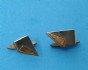 Titanium earring combined 14 K gold