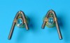 Titanium earring combined 14 K gold