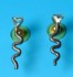 Titanium earring combined 14 K gold