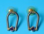 Titanium earring combined 14 K gold