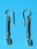Titanium earring combined 14 K gold