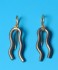 Titanium earring combined 14 K gold