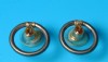 Titanium earring combined 14 K gold