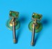 Titanium earring combined 14 K gold
