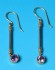 Titanium earring combined 14 K gold