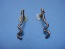 Titanium earring combined 14 K gold