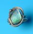 sterling silver ring with Roman Glass