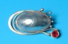 sterling silver pin combined with mother of pearl