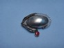 sterling silver pin combined with mother of pearl